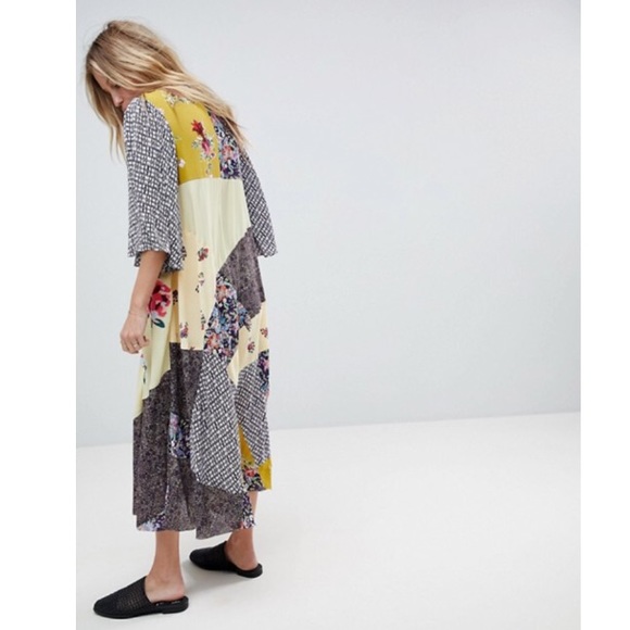 Free People River Market Mixed Print Midi Dress - Picture 4 of 6